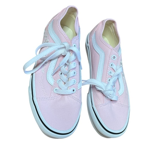 New w/o box VANS Old Skool Tapered Shoe sze 6.5 Pink Embroidered Floral Print - Picture 4 of 16
